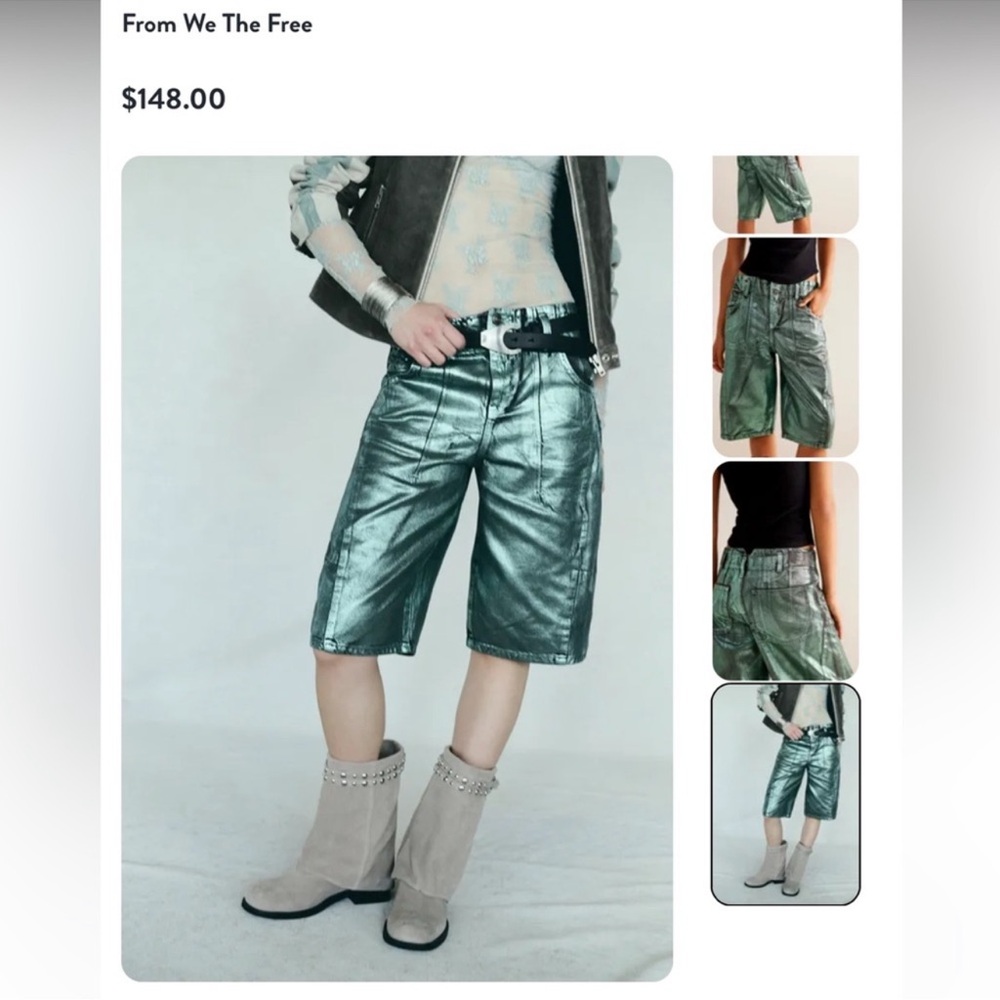 NW0T We The Free Extreme Measures Low Rise Barrel Shorts Color: Kryptonite. Sz26
